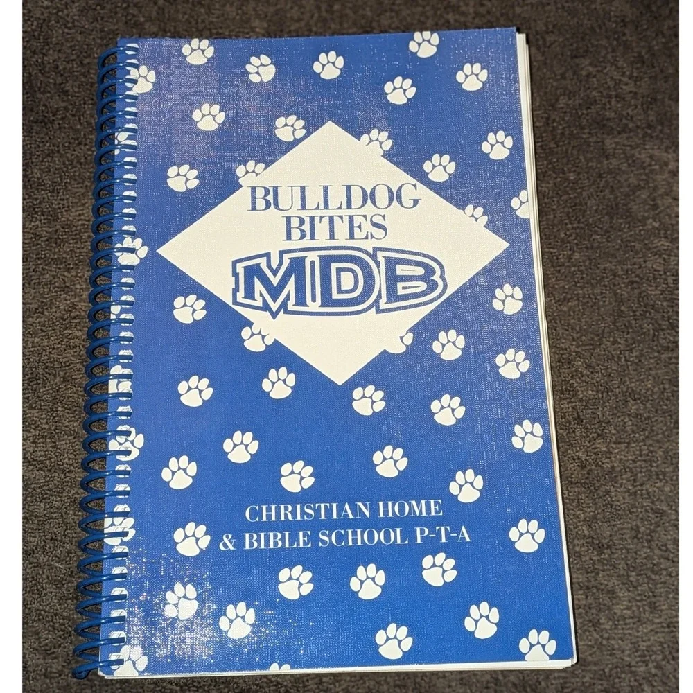 Vintage Bulldog Bites Christian Home & Bible School PTA Cookbook Mt Dora FL